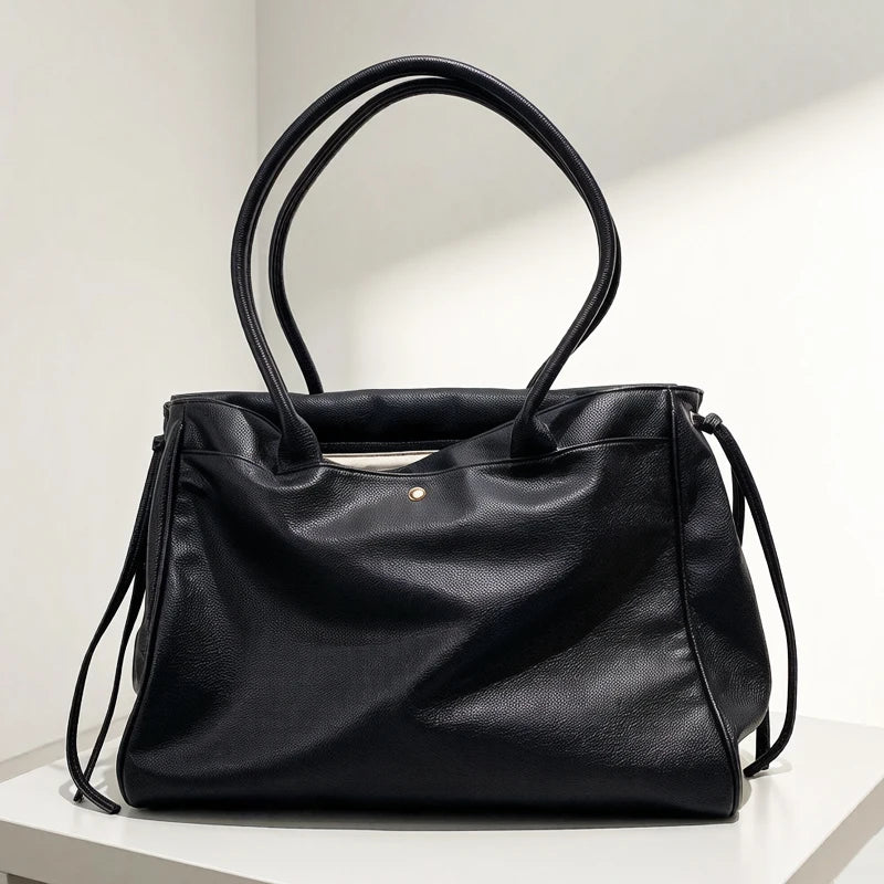 Briefcase Tote Bags For Women Luxury Designer Handbag And Purses 2025 New In PU Grain Multi-compartment Design Underarm Shoulder