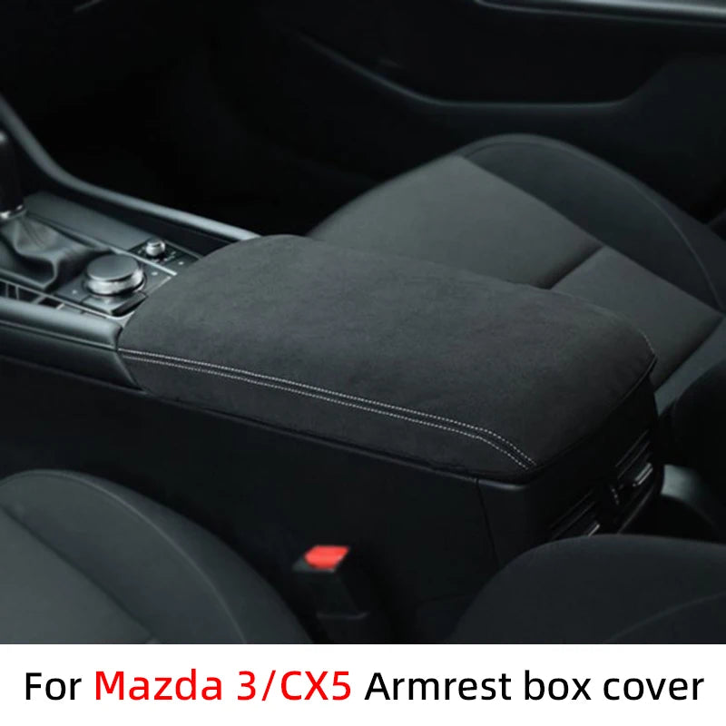 For Mazda CX-5  2019 2020 2021 2022 2023 2024 Mazda 3 Axela Central Control Armrest Box Protective Sleeve Suede Accessories
