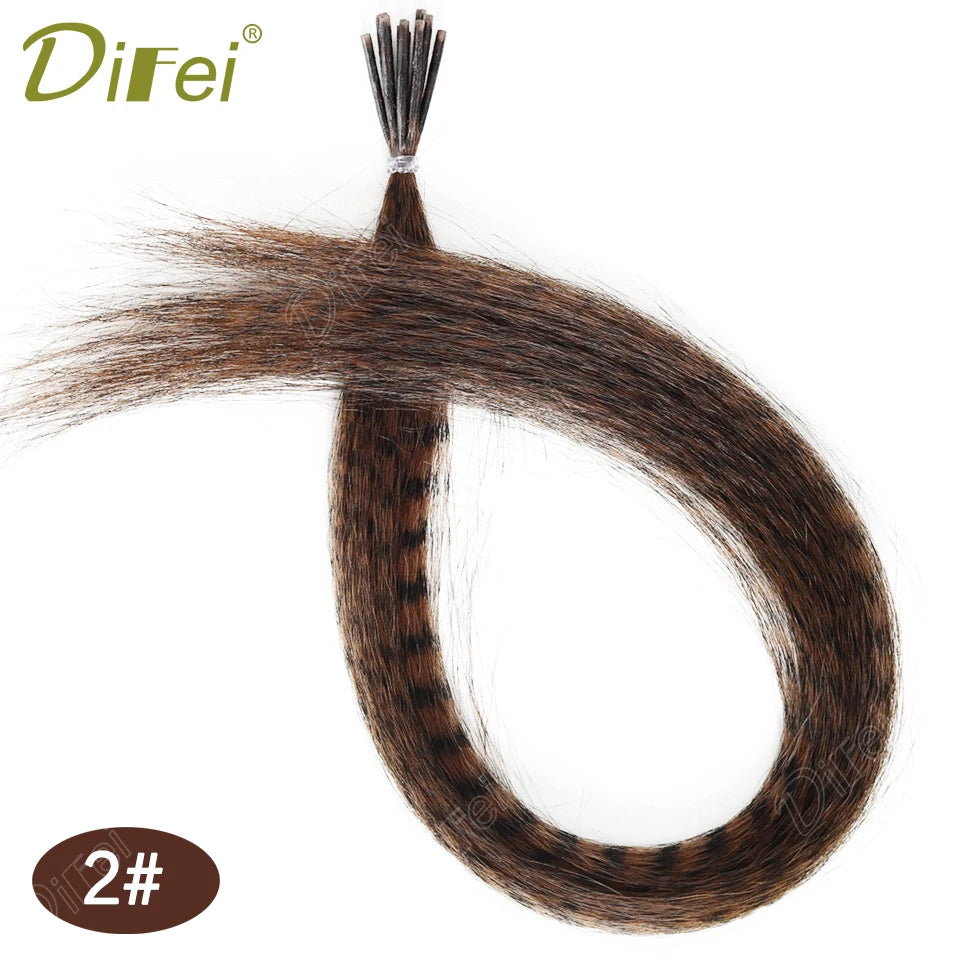 Synthetic Wig Extensions for Women 10 Strands/Pack Colorful Feather Hair Extensions Wig Accessories Suitable for Daily Wear