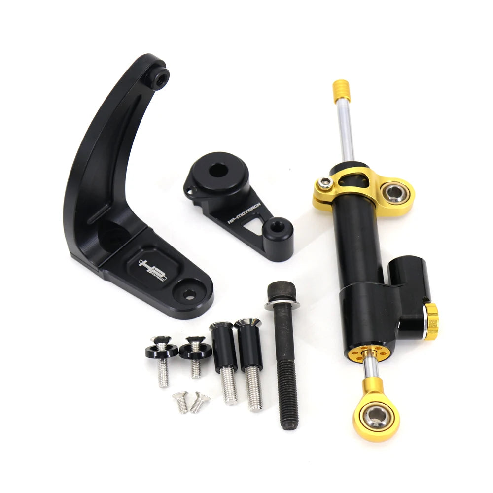 Electric Scooter Steering Stabilizer Carbon Fiber Damper, Mounting Bracket Kit for Dualtron Ultra 2 and Limited