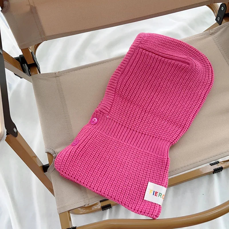 2-8 Years Old Boys Girls Beanie Hat  Balaclava Scarf Wrap Winter Windproof Face Covering for Skiing Climbing Outdoor Caps