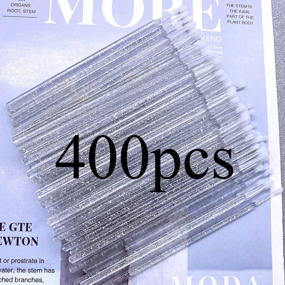 400/800pcs Micro Brush Crystal Lash Removing Swab Microbrush Mascara Wands Applicator Eyelash Extension Makeup brushes Tools