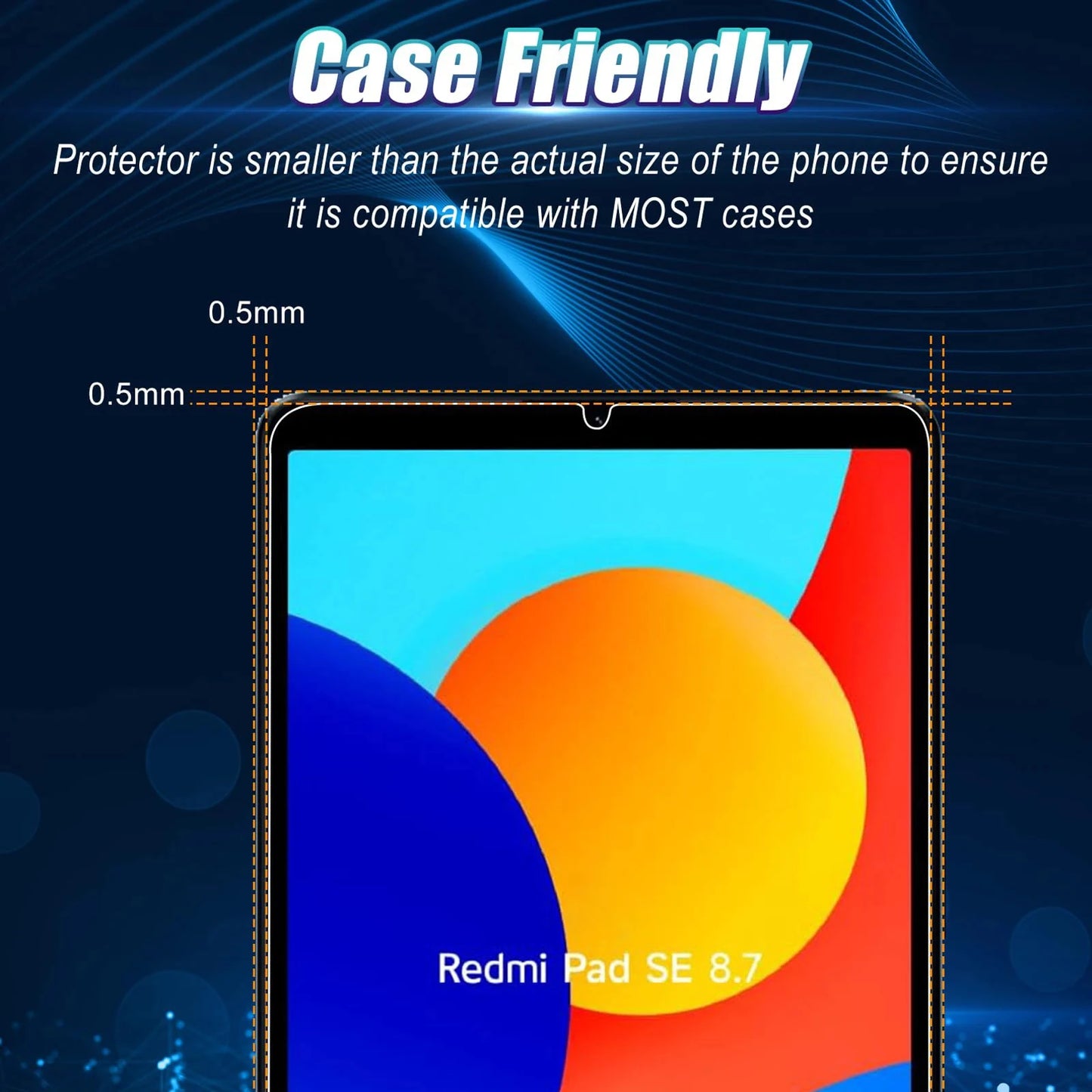 Screen Protector for Redmi Pad SE 4G (8.7 inch) 2024 Tablet Tempered Glass Film Rear Camera Protector Anti-fall/Anti-scratch 8.7