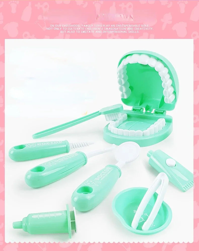 Children Montessori Toys Parent-child Interaction for Girl Boy Dentist Check Teeth Model Doctors Role Play Baby Montessori Toys