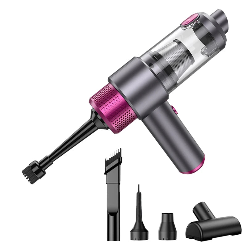 VYVYLABS 15000Pa Strong Suction Car Vacuum Cleaner with Led Lighting Rechargeable Wireless Cleaner Handheld Mini Car Cleaning