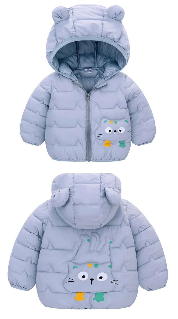 Baby Children Coats Winter Thick Jackets For Boys Warm Plush Thicken Outerwear For Girls Fur Hooded Jacket Kids Clothes Snowsuit