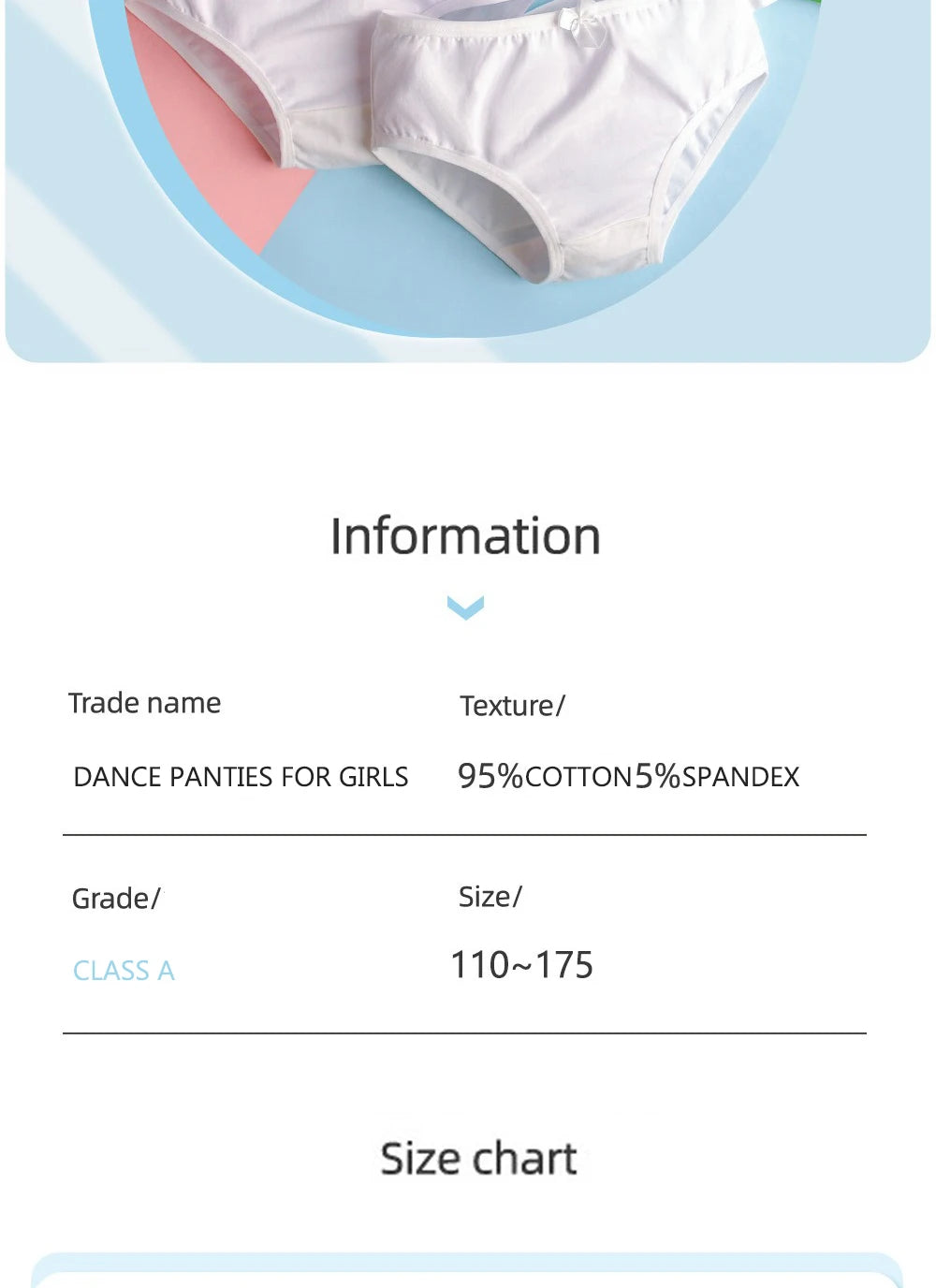 3PCS Kids Panties Girls Pure White Cotton Briefs Little Girl Soft Breathable Panties Baby Underpants Children's Cute Underwear