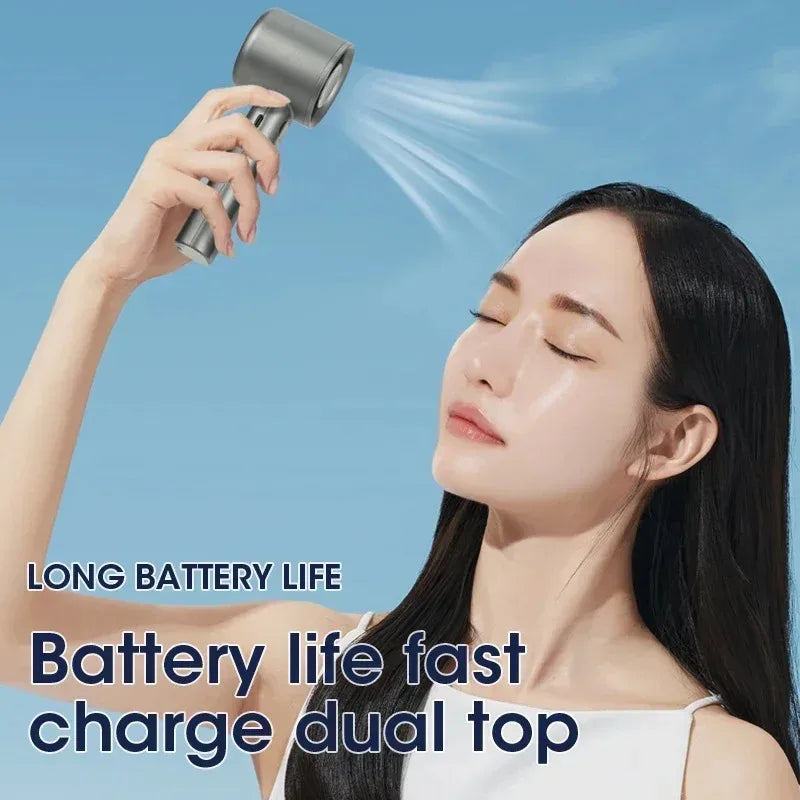 Mini Handheld Fan Portable Personal Highspeed Fans With Power Display USB Rechargeable 120 Wind Speeds Mini Handheld Fan