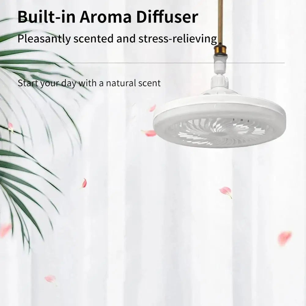 Smart Ceiling Fan Fans With Lights Remote Control Bedroom Decor Ventilator Lamp Air Invisible Blades Silent
