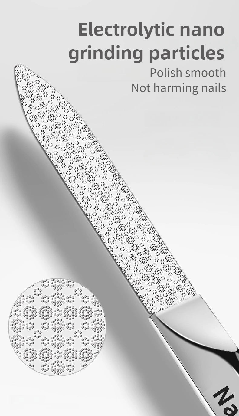 Stainless Steel Double Side Nail File Styling Accessories Polish Remover For Buffer Manicure Tools For Home And Travel