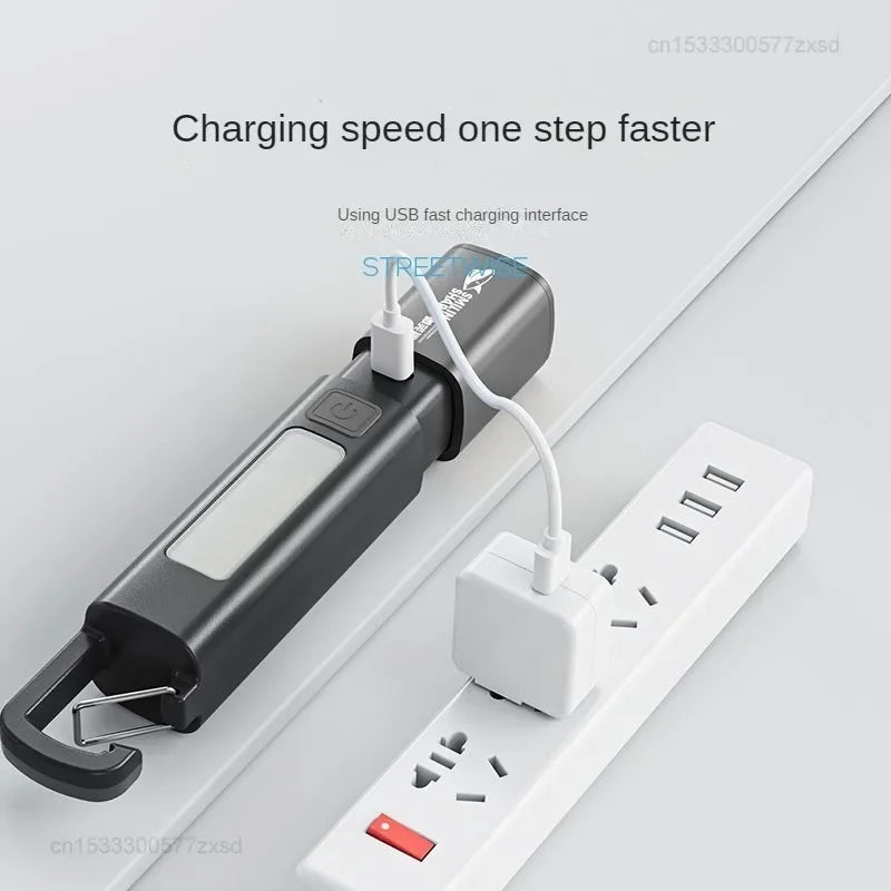 Xiaomi SMILING SHARK Outdoor Flashlight Portable Strong Lights Variable Focus with Home Camping Fishing Walking Lighting Lamp
