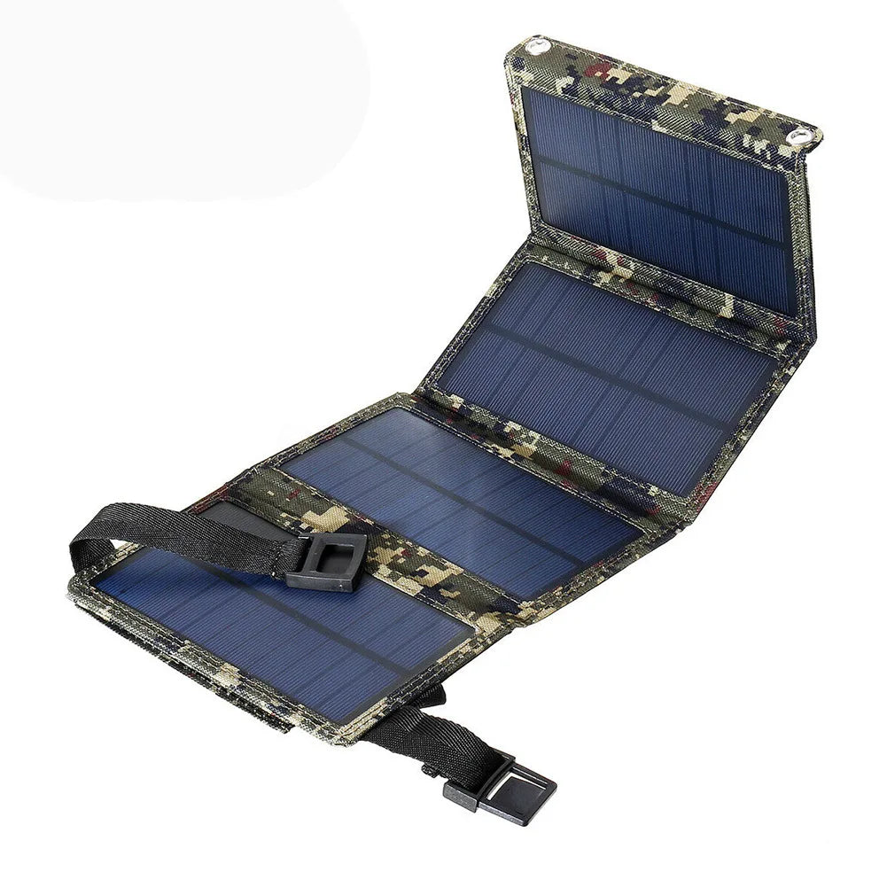 600W Foldable Solar Panel Phone Charger 5V Solar Panels Plate USB  Solar Panels Power Bank for Cell Phone Camping Emergency
