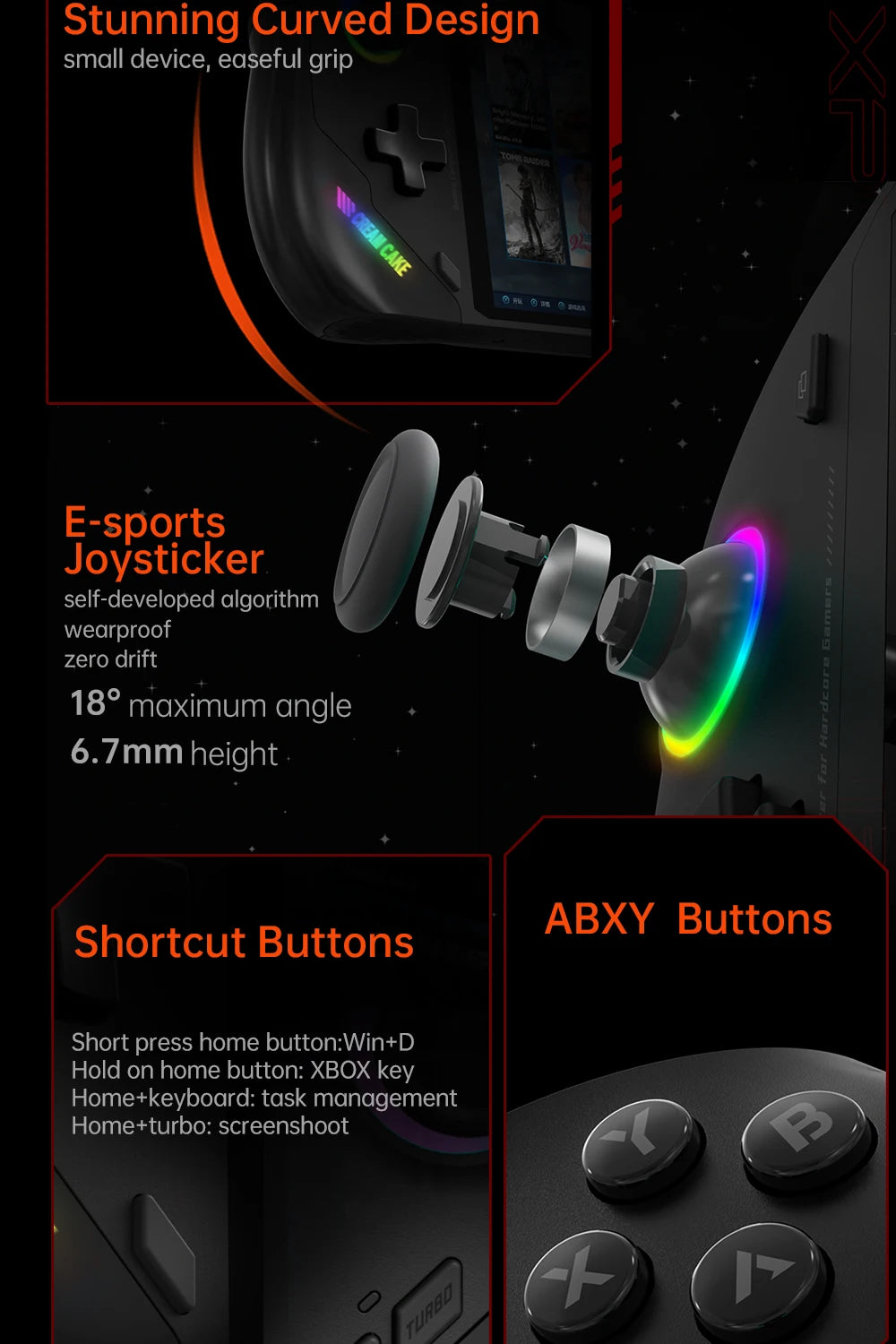 OneXPlayer OneXFly F1 Pro AMD AI 9 HX 365 370 OLED 144Hz Screen Gaming Handheld Console 3A Gamepad 7” PC Game Computer Laptop