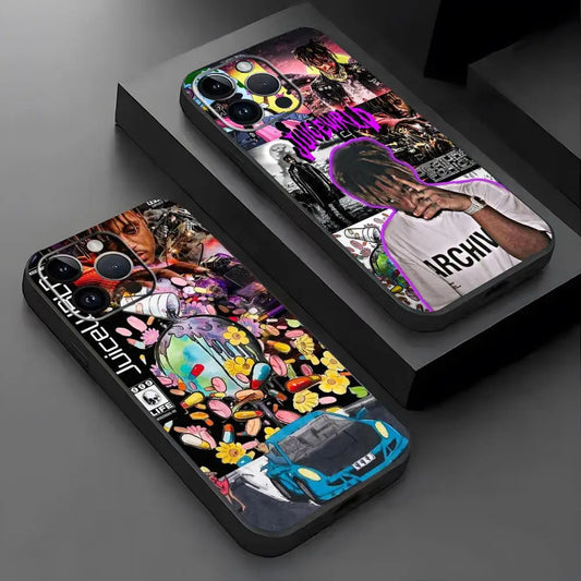 Juice cool 999 wrld fashion design ins Phone Case For iPhone 16 16e 15 14 13 12 11 Plus Mini Pro Max Soft black Shockproof Cover