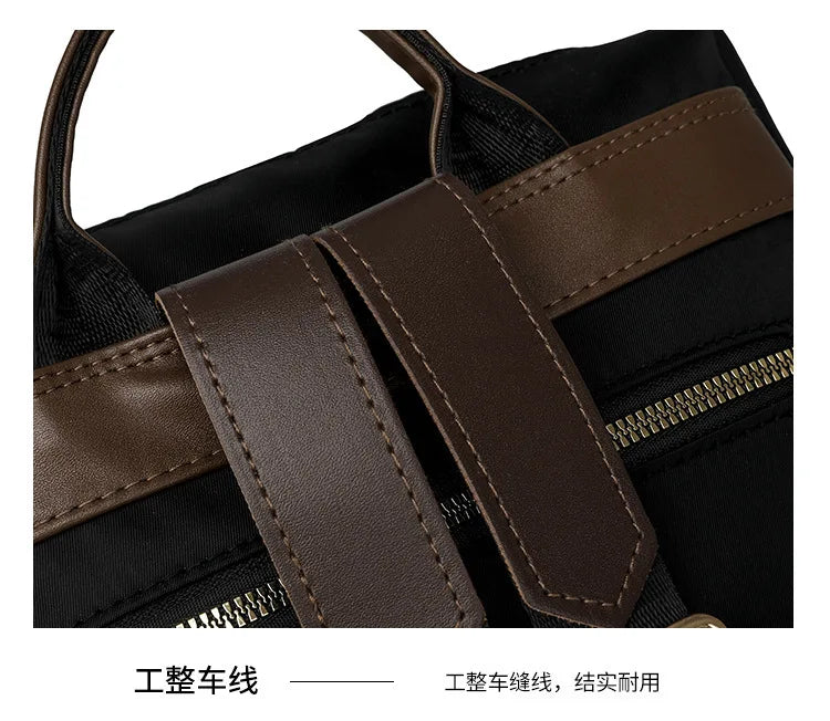 Quilted Embroidery Backpack For Women 2024 New Korean Style Versatile Large Capacity Water-Resistant Leather Shoulder Bags