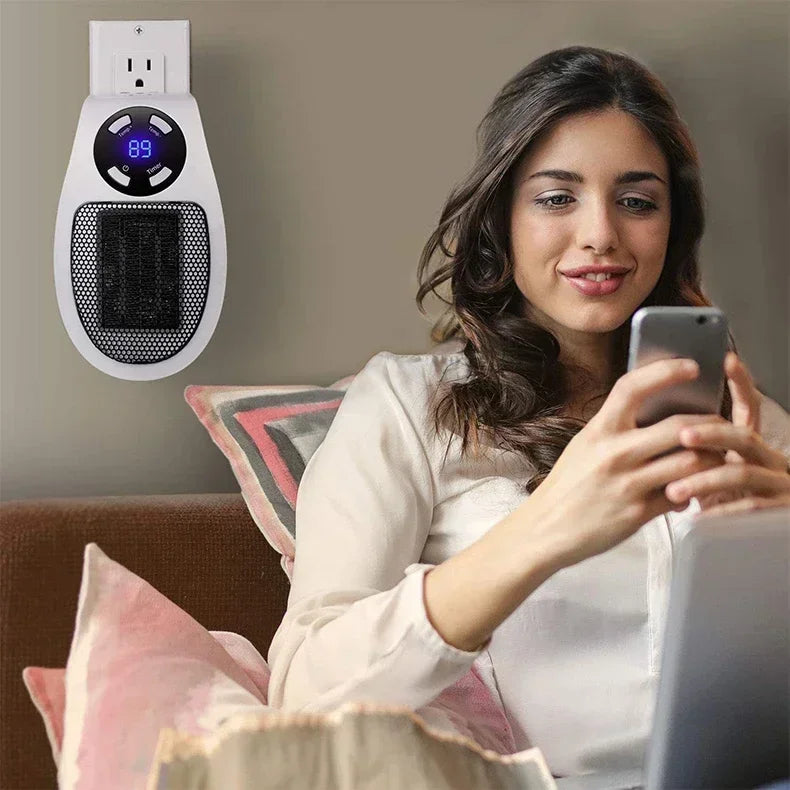 Remote Control Wall Mounted 350W Portable Electric Heater Convenient Room Heater Winter Heating Home Appliance