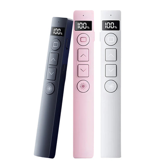 Powerpoint Pointer Wireless Presentation Clicker USB Rechargeable Remote Control Page Turning Pen for Speech Teacher Presenter