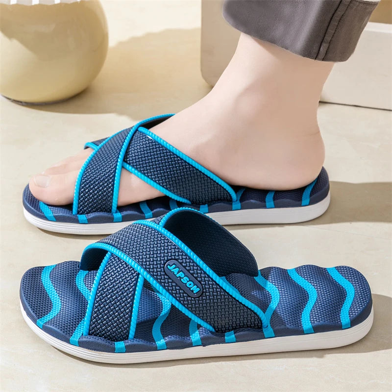 Couple Style Men's and Women's New Summer Beach Shoes Lightweight Flip-Flops Non-Slip Large Size Slippers Thick-Soled Anti-Odor