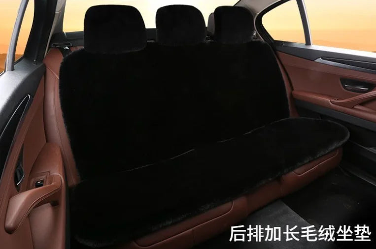 Car Seat Covers Set Fur Front Car Seat Cushion Faux Fur Universal Wool Car Seat Cover Winter Warm Plush Soft Sheepskin