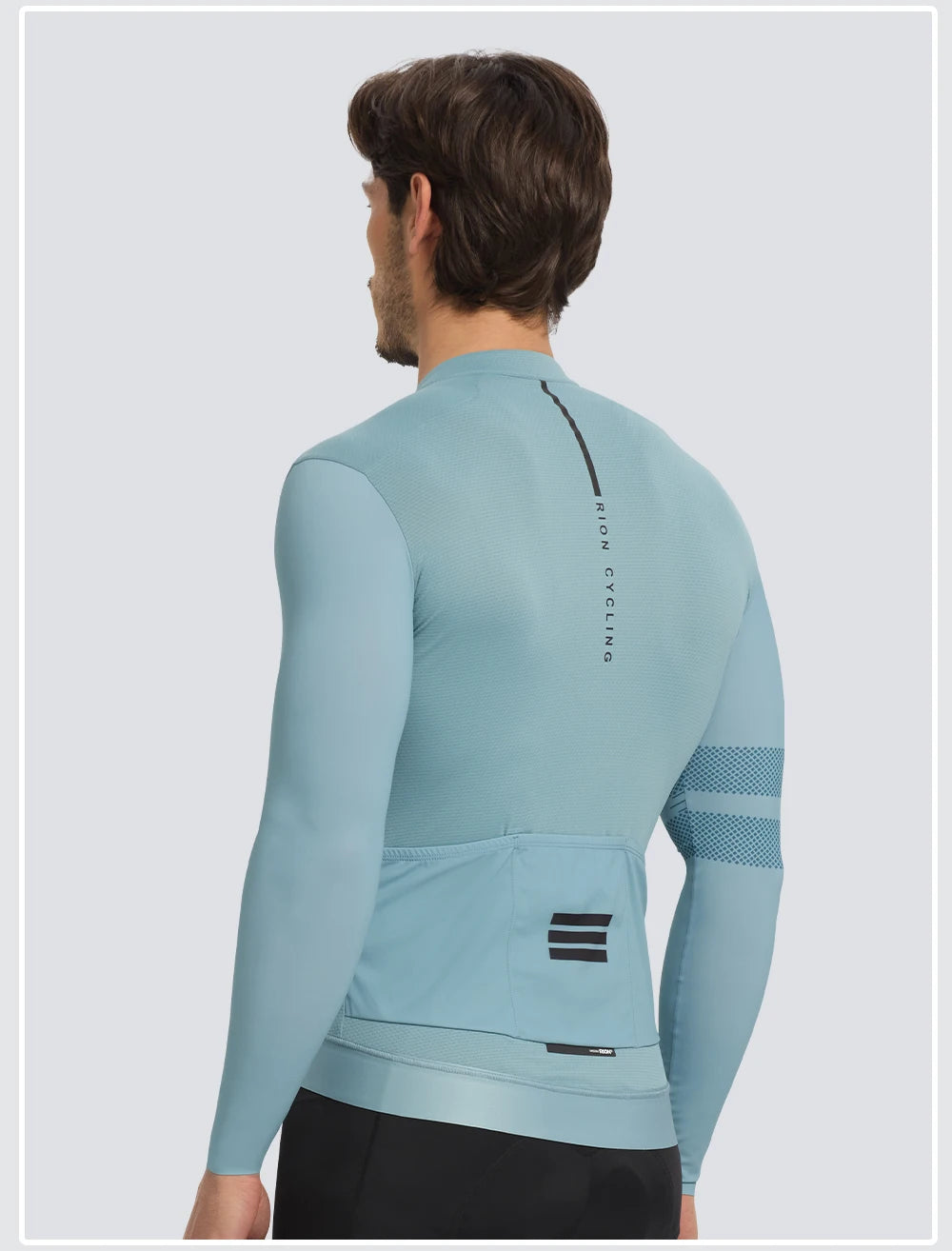 RION Men Cycling Jerseys Long Sleeves MTB Jersey Bike Shirts UPF 50+ Sun Protection Pro Team Uniform Mountain Bicycle Clothing