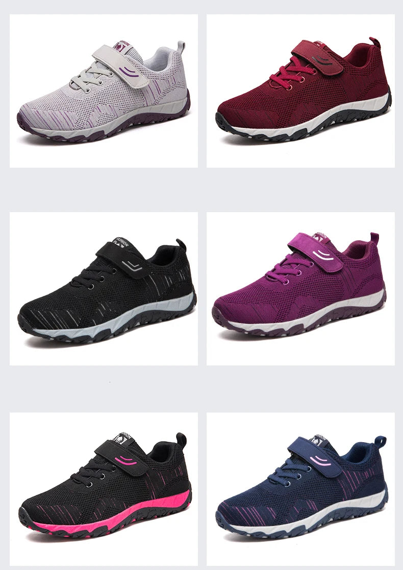 2024 Womens Dance Ladies Sport Shoes Breathable Walking Mesh Flat Shoes Woman White Sneakers Women Tenis Feminino Female Shoes