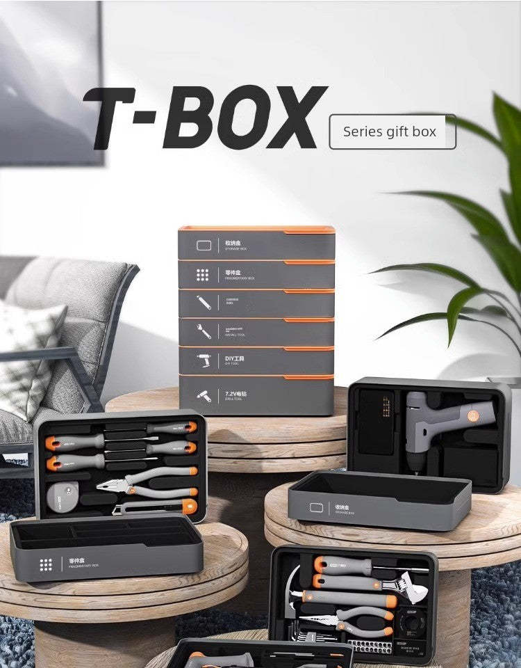 Deli Home Daily For Home Wire Cutter Hammer Lithium Electric Drill Emergency Repair Multifunctional Suit Tool H1001