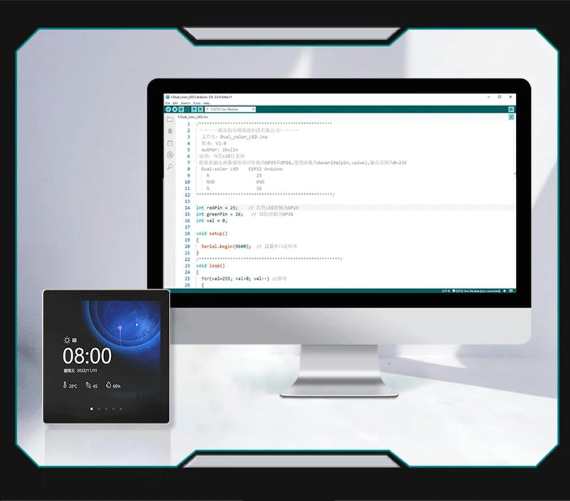 ESP32-S3 Development Board WiFi BT 4 Inch IPS Touch Screen for Arduino LVGL IOT ESP32 86 Box Central Centrol