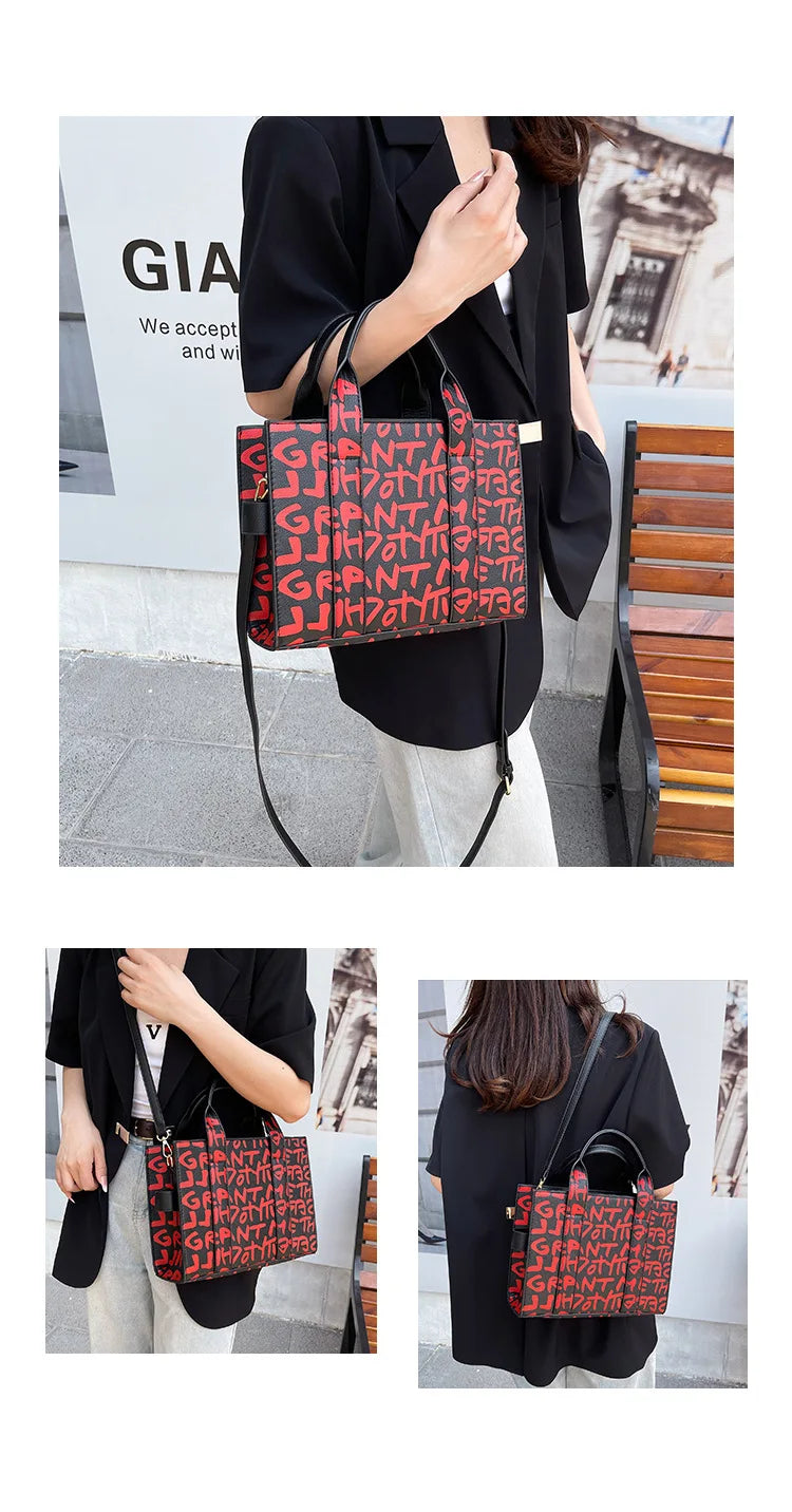 PU Leather Casual Crossbody Bags for Women Ladies Luxury Designer Tote Handbag Female Large Capacity Travel Shoulder Bag Sac
