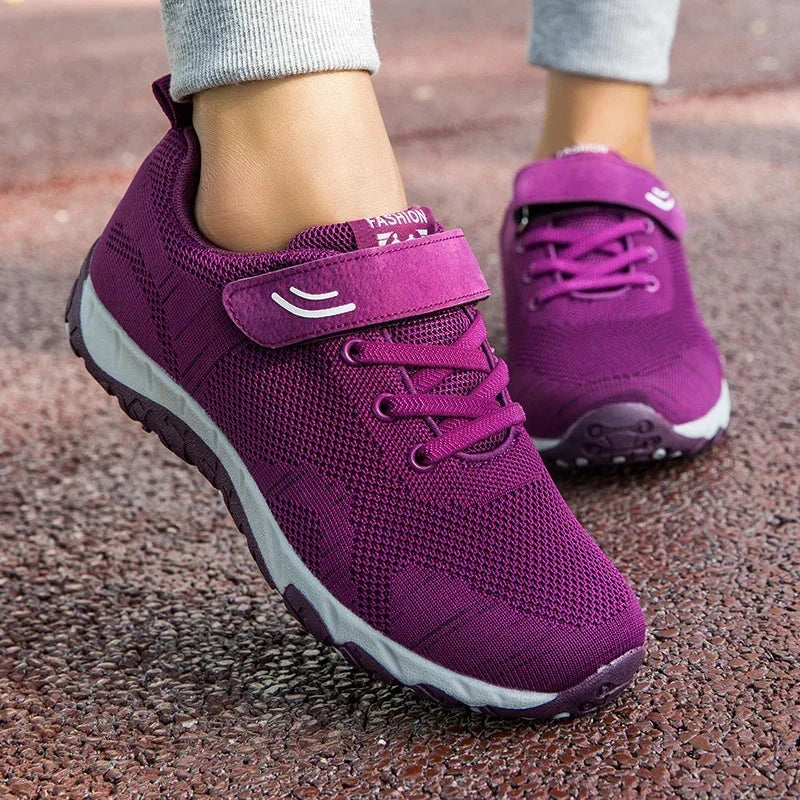 2024 Womens Dance Ladies Sport Shoes Breathable Walking Mesh Flat Shoes Woman White Sneakers Women Tenis Feminino Female Shoes