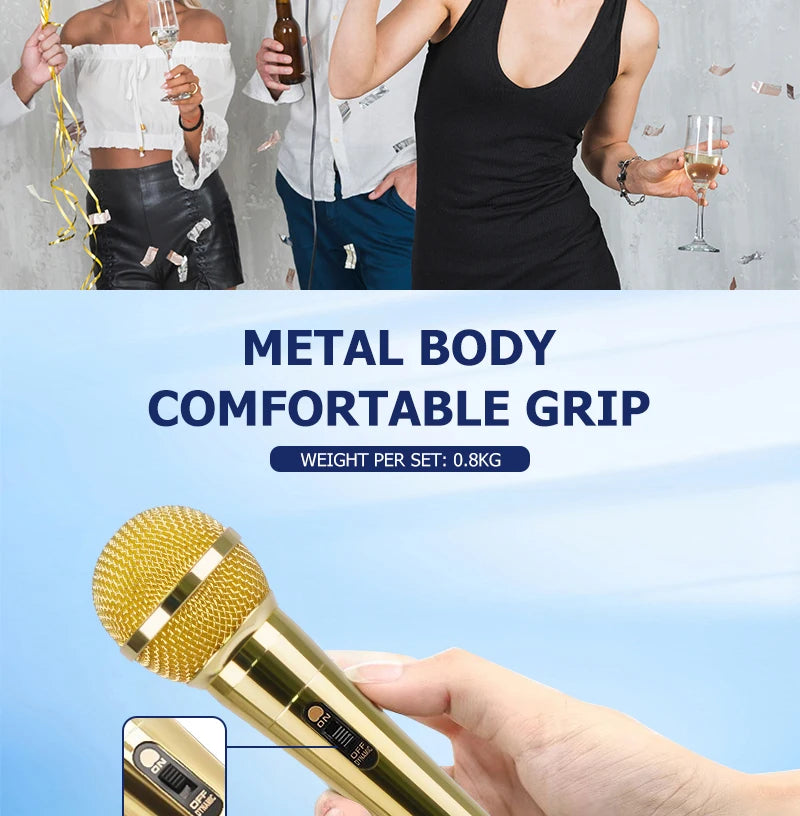 Karaoke Microphone Handheld Professional Wired Dynamic Microphone Clear Voice Mic for Karaoke Part Vocal Music Performance