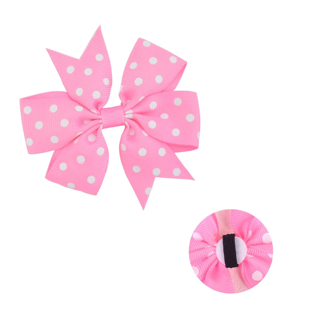 50/100pcs Dot Pet Accessories Dog Collar Bow Tie Slideable Dog Bow Ties Solid DIY Dog Collar Accessories Small Dogs Cat Bowties