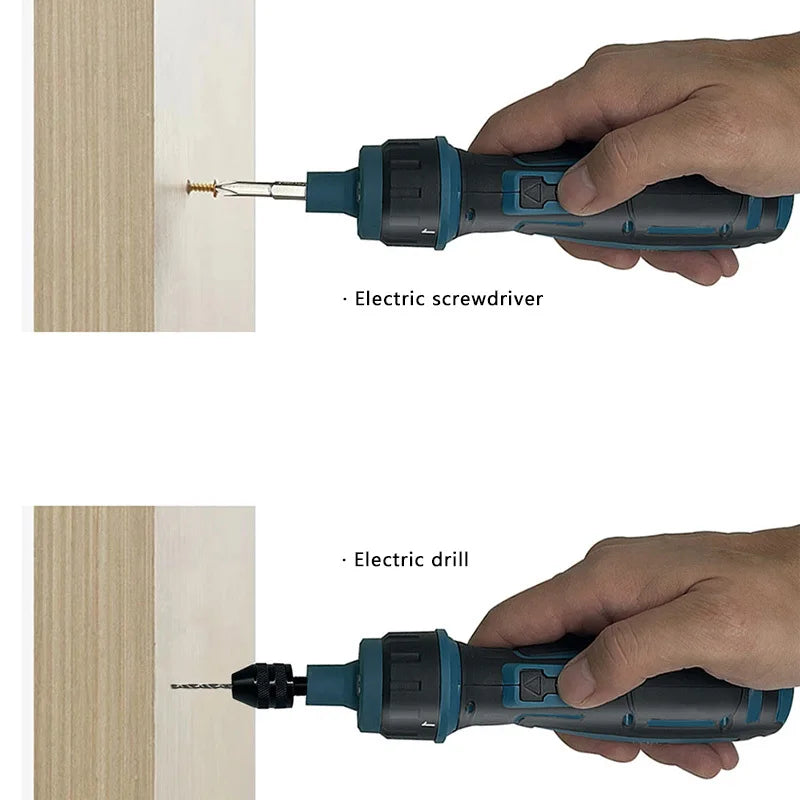 Rechargeable Cordless Electric Screwdriver Mini Drill Power Tools Set Multifuncntion Power Drill Kits Set Household Maintenance