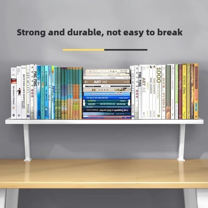 Versatile Desk Organizer with Metal U-Clamp - Sturdy Wooden Storage Rack for Office, Study & Reading