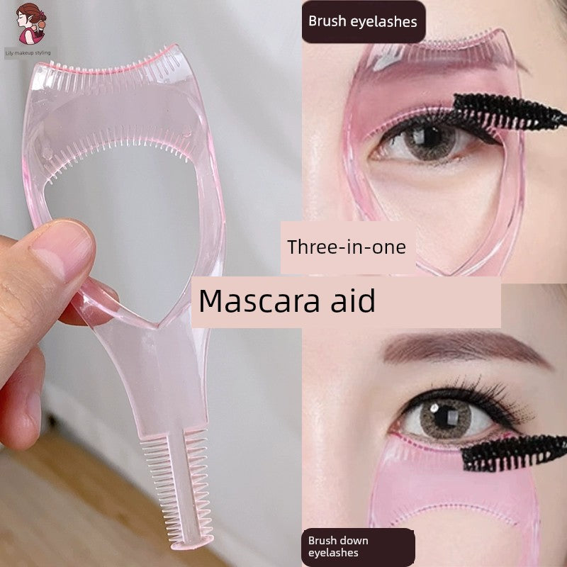 Eyelash Aid Mascara Painting Eyeliner Brush Baffle Three-in-One Makeup Tools Newbie Beginner Eye Makeup Board