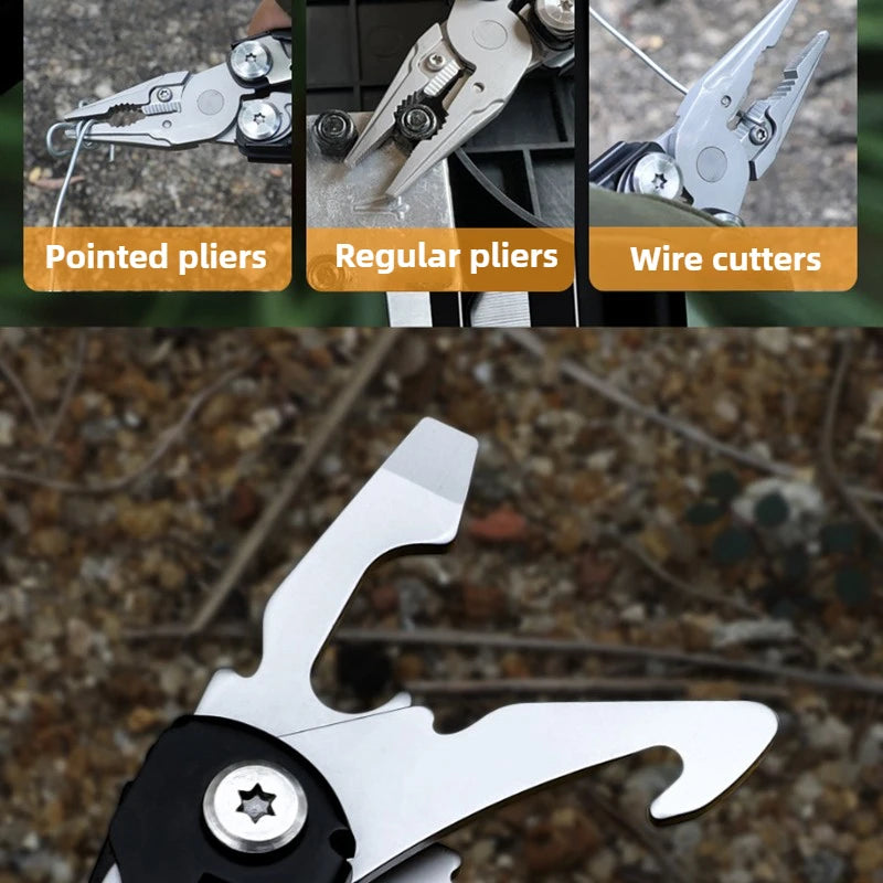 Multitools Pliers Stainless Steel Folding Tool Pliers Outdoor Camping Survival Portable Pocket Tools Multipurpose Manual Tools