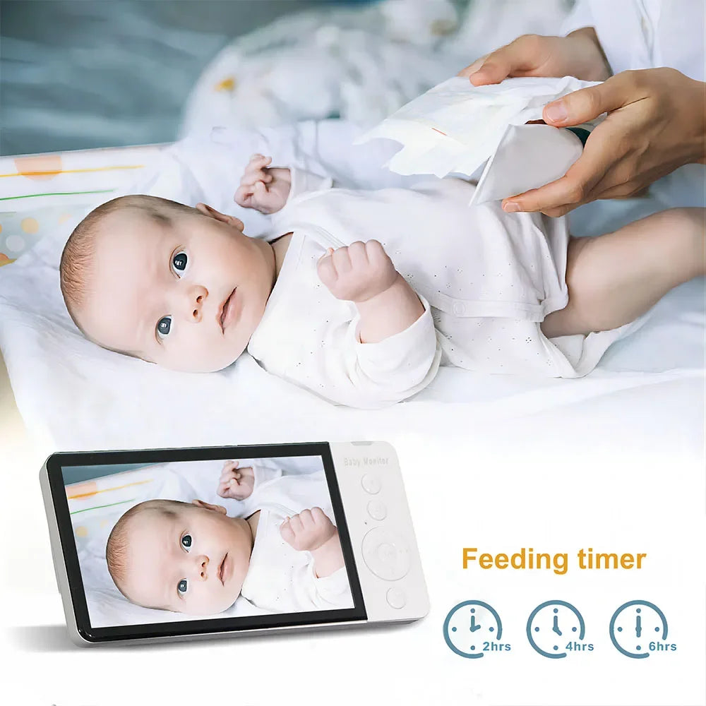 Baby Monitor Scurity Potection Cmera for Kids 5"IPS Screen 5000mAh Battery Night Vision 2-Way Audio Video Child Camera