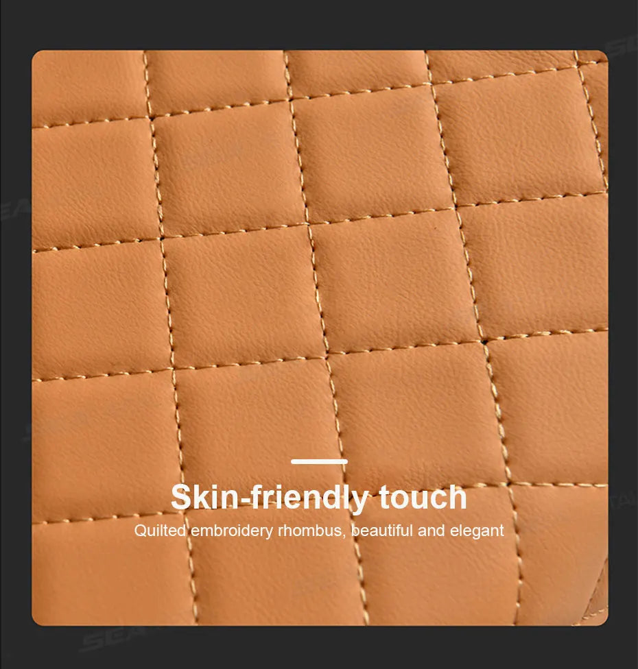 SEAMETAL 7cm Thicken Car Armrest Cushion All in 1 Center Console Arm Rest Cushion with Tissue Holder Elbow Support Car Organizer