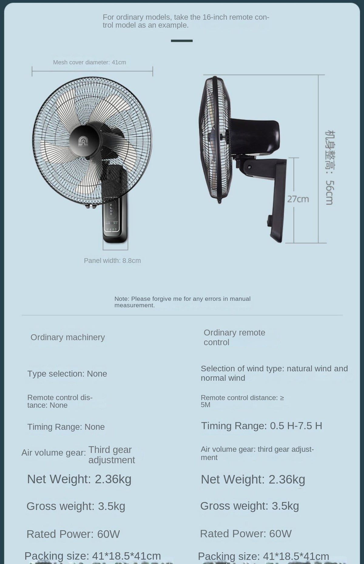 No Need To Install Wall Mounted Electric Fans Remote Control Circulation Fan Dormitory Household Shake Head Large Wind Wall Fans