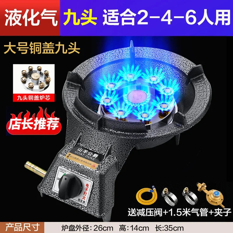 Single Burner Gas Stove Energy Saving Household LPG Natural Gas Desktop Commercial High Power Cooker CEL