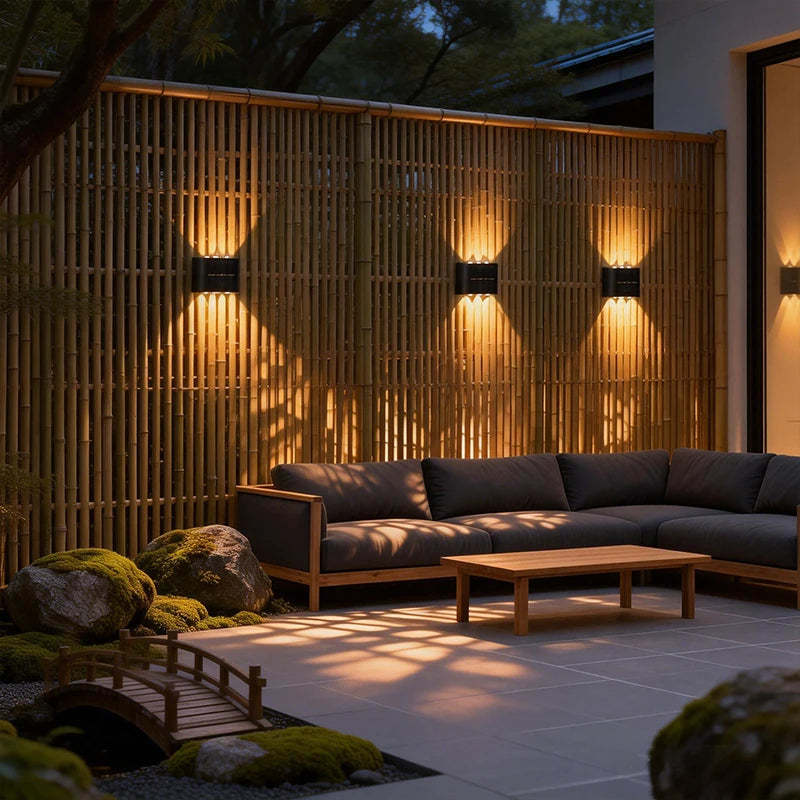 2PCS,Solar LED Lights, Outdoor Lights, Smart Light Sensors and Automatic Switches, Ideal for Courtyards and Hallways