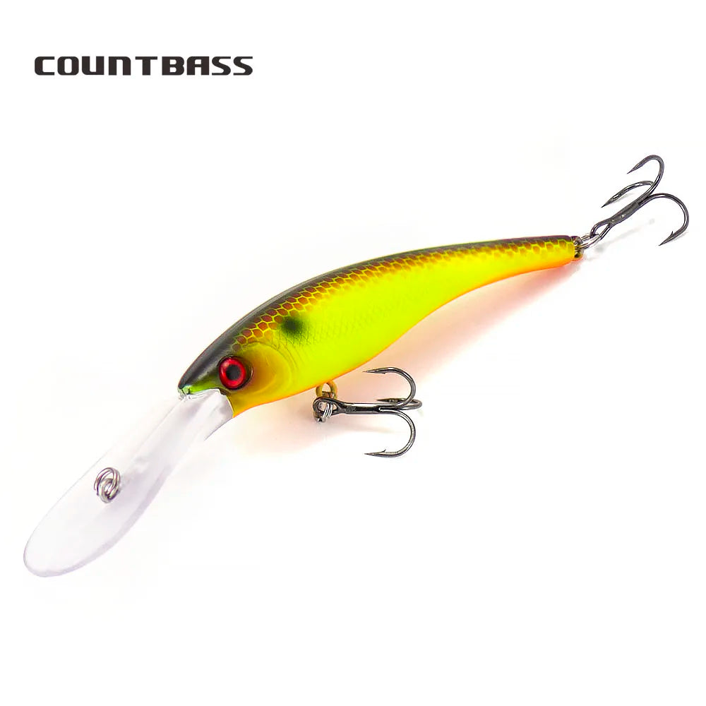 COUNTBASS Crankbaits Hard Plastic Fishingg Wobblers Shad Minnow Bass Pike Perch  Angler's Lure 90mm 13g