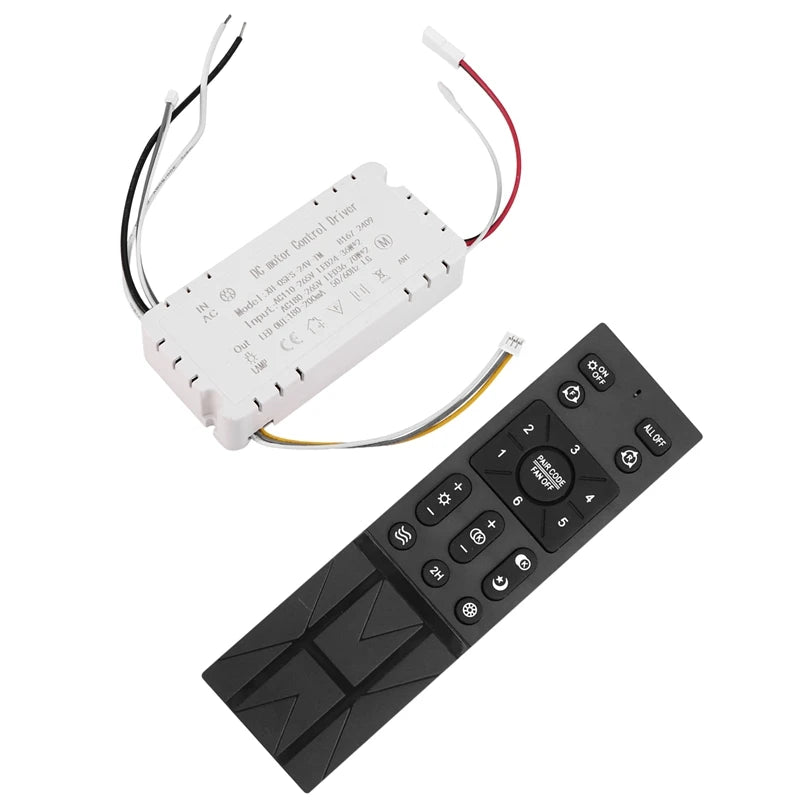 Ceiling Fan Remote Control Kit with 6 Speed Settings, Replacement Ceiling Fan Remote, Dimming Controls, 110-265V-A68X