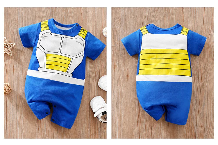 Newborn Clothing Handsome Anime Role Play Cotton Comfortable Soft Boys And Girls 0-18 Summer Short Sleeved Baby Jumpsuit