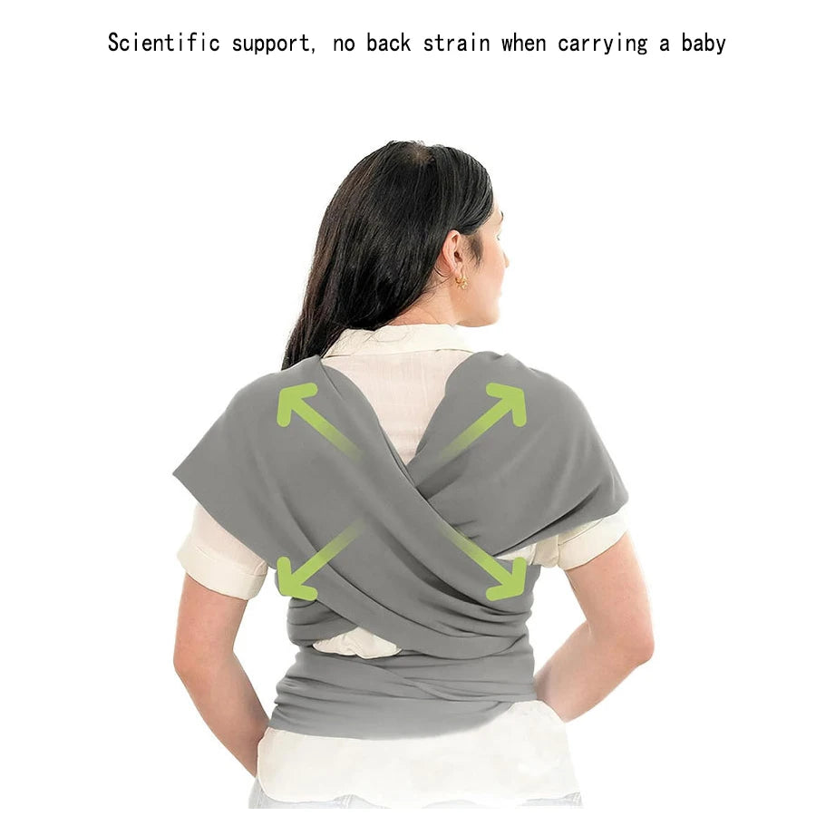 Baby carrier front-carrying multi-functional sleeping, breastfeeding, outing device to free hands knitted fabric