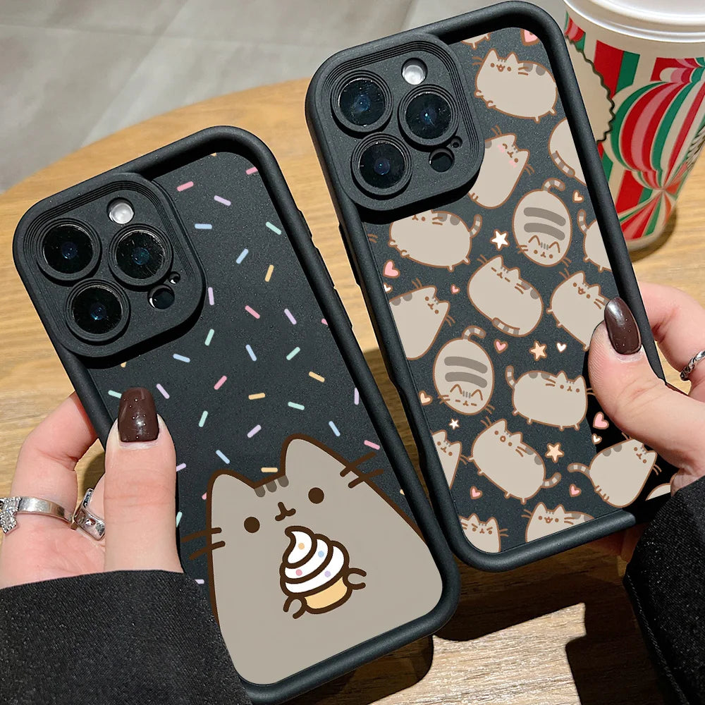 Funny Lovely Pusheen Cat Phone Case For Xiaomi Mi 15 14 13 12 11 Lite Poco M6 X7 X6 F4 F5 X3 X4 X5 C40 GT Pro Ultra 4G 5G Cover