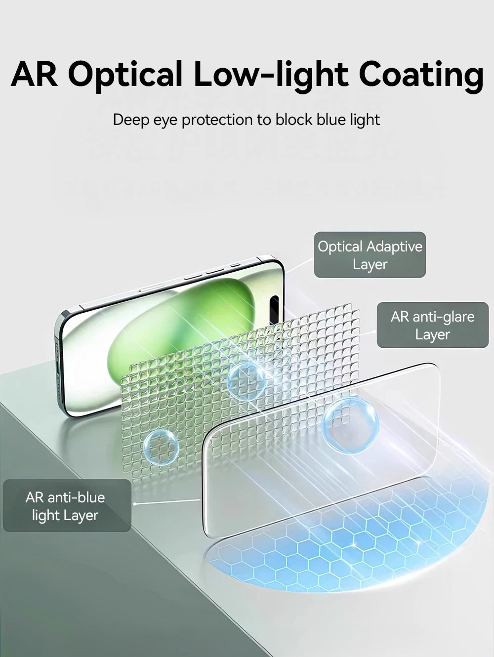 Joyroom 3/2/1pcs HD Anti-Blue Light Glass for iPhone 17 Pro Max Screen Protector Full Screen Eye Protection Tempered Glass