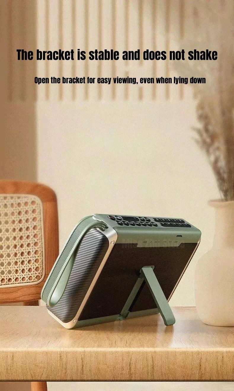 SANSUI F55 Portable FM Radio Video display radio Wireless Bluetooth Speakers Dual TF Card Slot MP4 Music Player Video E-book