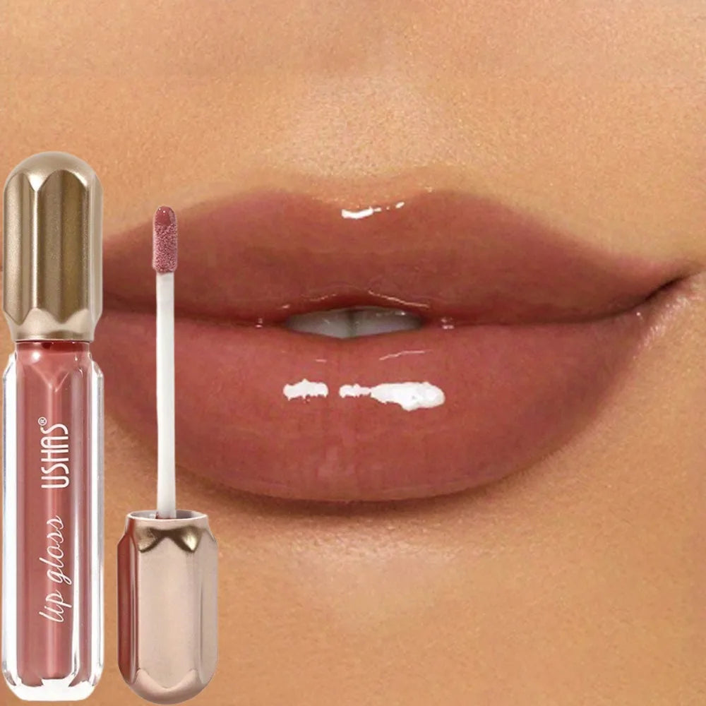 Mirror Pearl Lip Gloss Waterproof Long Lasting Moisturizing Lipstick Shine Glitter Lip Glaze Women Non Stick Cup Lip Tint Makeup