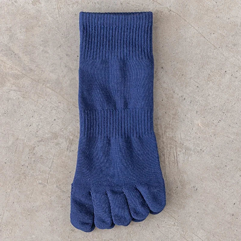 Men's Five Finger Ankle Sport Socks Cotton Breathable Mesh No Show Socks with Toes Fashion Sweat-absorbing High Quality Sokken