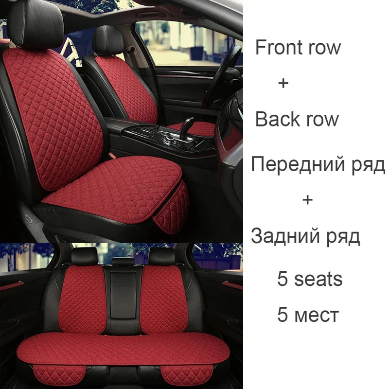 Linen Car Seat Cover Seat Universal Cushion for FORD Fiesta Fusion Mondeo Taurus Mustang Territory Kuga F-150 CAR Accessories